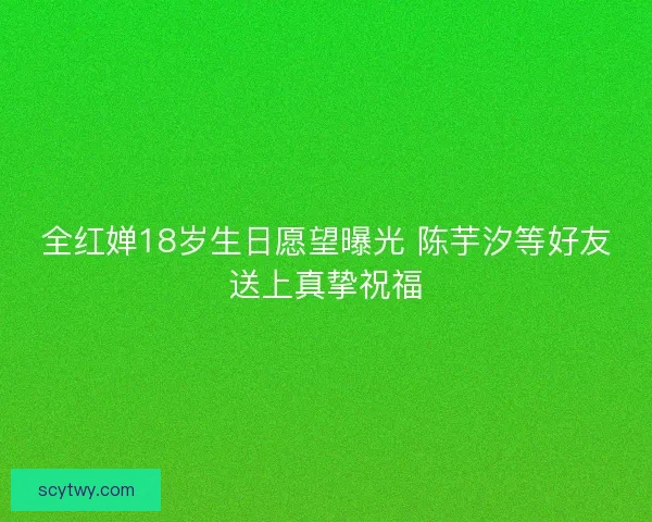 全红婵18岁生日愿望曝光 陈芋汐等好友送上真挚祝福